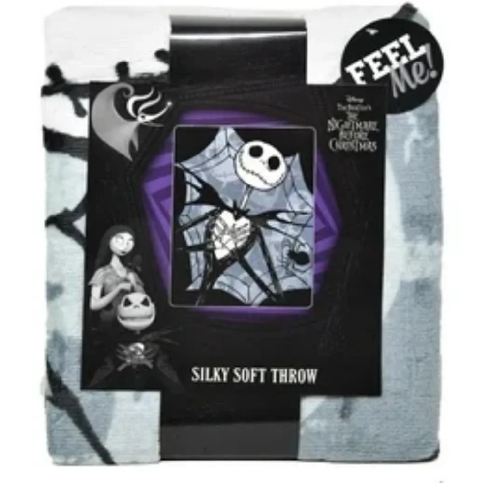 Nightmare Before Christmas - Disney Throw Blanket 60” x 46”  Black & White NWT
